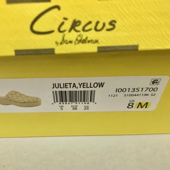 CIRCUS by Sam Edelman Julieta Yellow Clogs Size US 8 Pineapple Weave - Picture 9 of 9